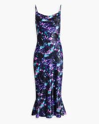 Olivia Rubin Lia printed satin midi slip dress - Purple Purple