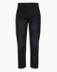 Rag & Bone Maya cropped waxed high-rise slim-leg jeans - Black Black