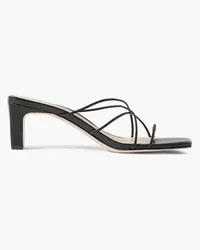 Porte & Paire Leather mules - Black Black