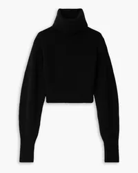 GAUGE81 Tokke cropped ribbed merino wool turtleneck sweater - Black Black