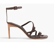 Camargue buckled leather sandals - Brown