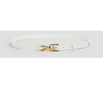 Leather belt - White