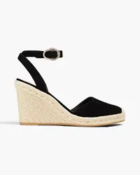 Stuart Weitzman Suede wedge espadrilles - Black Black