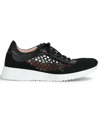 Gianvito Rossi Speedster leather, suede and open-knit sneakers - Black Black