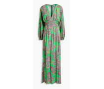Cecilia paisley-print voile maxi dress - Green