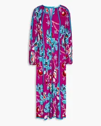 Diane von Furstenberg Scott printed voile midi dress - Purple Purple