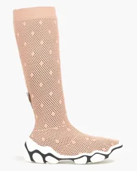 RED Valentino Glam Run stretch-knit boots - Pink Pink