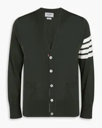 Thom Browne Striped merino wool cardigan - Green Green