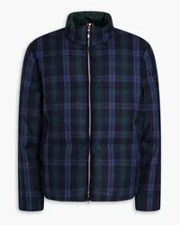 Thom Browne Reversible quilted checked wool and cashmere-blend flannel jacket - Blue Blue