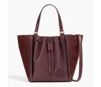 McGraw Dragonfly leather and suede tote - Burgundy