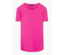 Zoe ribbed jersey T-shirt - Pink