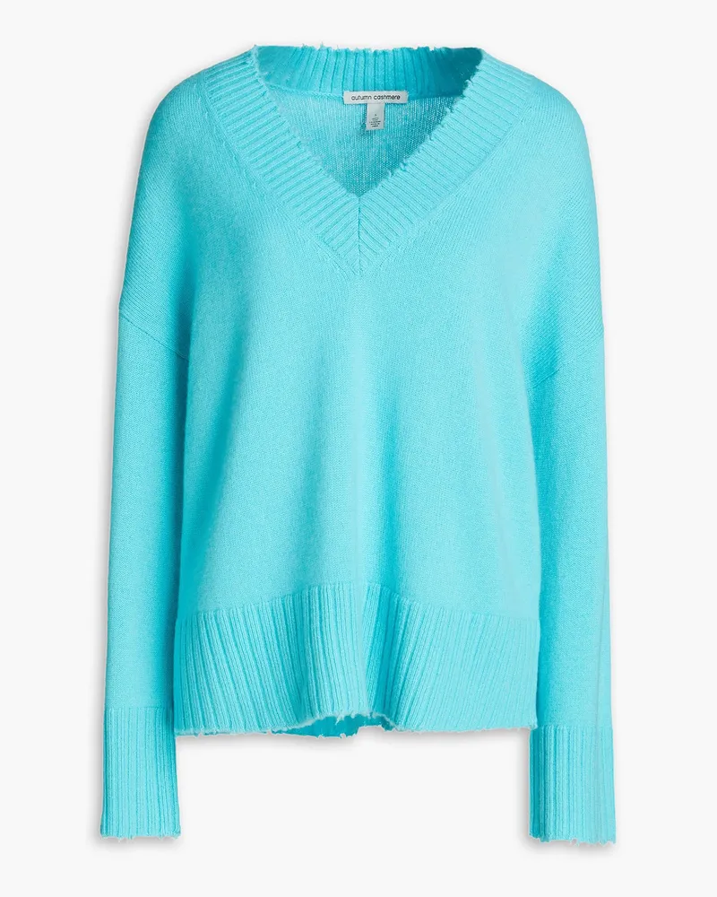 Autumn Cashmere Distressed cashmere sweater - Blue Blue