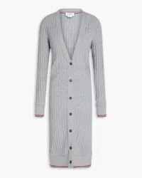 Thom Browne Ribbed cashmere cardigan - Gray Gray