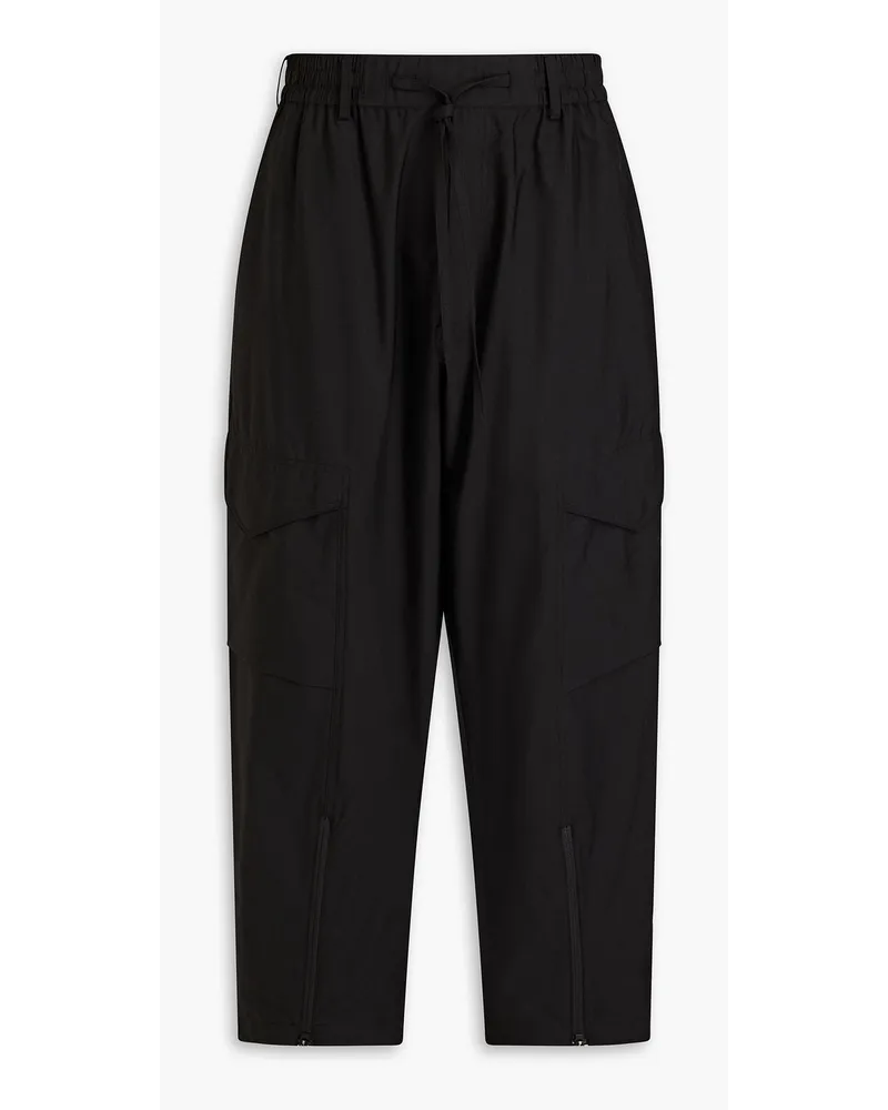 Y-3 Printed French cotton-terry sweatpants - Black Black
