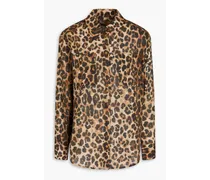 Calisse leopard-print cotton shirt - Animal print