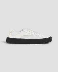 by FAR Rodina pebbled-leather and woven sneakers - White White