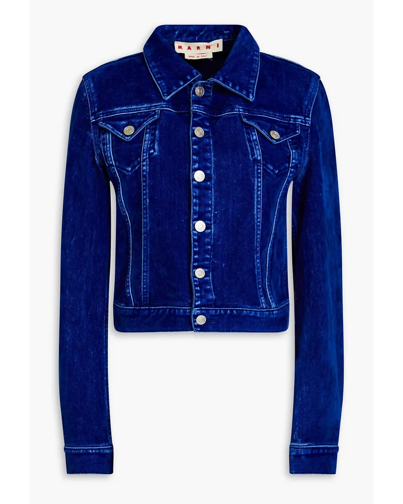 Marni Flocked denim jacket - Blue Blue