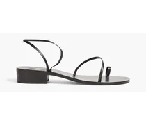 Aplie leather slingback sandals - Black