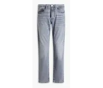 Skinny-fit faded denim jeans - Gray