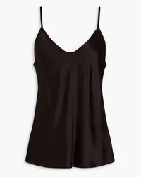 Enza Costa Satin-crepe camisole - Brown Brown