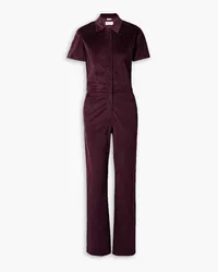 Rivet Utility Icon cotton-blend corduroy jumpsuit - Burgundy Burgundy