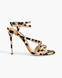 Sergio Rossi Bon Ton leopard-print suede sandals - Neutral Neutral