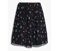 Printed crepon skirt - Black