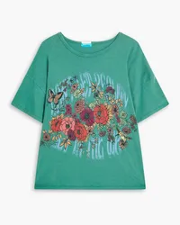 Mother Printed cotton-jersey T-shirt - Green Green