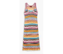 Striped crochet-knit coverup - Multicolor