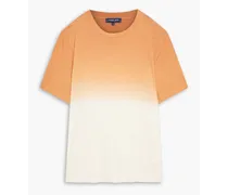Dinis dégradé cotton and linen-blend jersey T-shirt - Orange