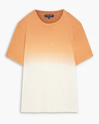 Frescobol Carioca Dinis dégradé cotton and linen-blend jersey T-shirt - Orange Orange