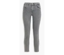 Cate cropped mid-rise skinny jeans - Gray