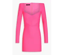 Neon stretch-jersey mini dress - Pink