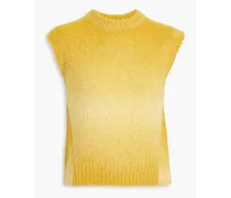 Brushed dégradé alpaca-blend vest - Yellow