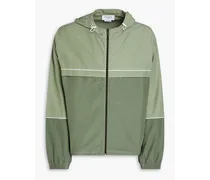 Cotton-blend ripstop hooded jacket - Green