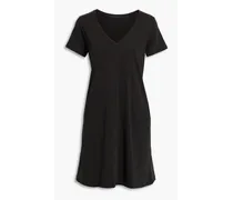 Cotton-jersey mini dress - Black