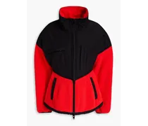 Two-tone fleece and shell jacket - Red