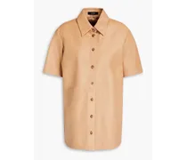 Bruni leather shirt - Neutral