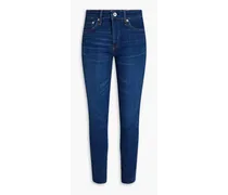 Cate faded mid-rise skinny jeans - Blue