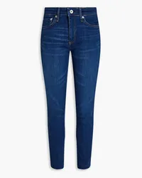 Rag & Bone Cate faded mid-rise skinny jeans - Blue Blue