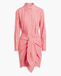 Derek Lam Charlotte striped broderie anglaise cotton mini shirt dress - Orange Orange