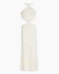 Cult Gaia Cameron cutout cotton-blend halterneck midi dress - White White