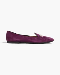 TOD'S Double T suede loafers - Purple Purple