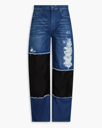 J.W.Anderson Distressed two-tone denim jeans - Blue Blue