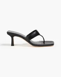 Frame Denim Le Casimere leather mules - Black Black