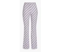 Contender striped jersey flared pants - Purple