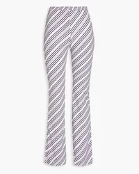 Maisie Wilen Contender striped jersey flared pants - Purple Purple