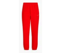 Cotton-fleece track pants - Red