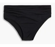 Fold-over mid-rise bikini briefs - Black