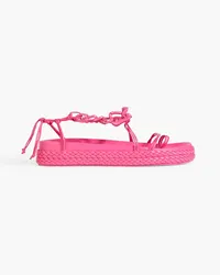 Aje. Astrid chain-embellished leather platform sandals - Pink Pink